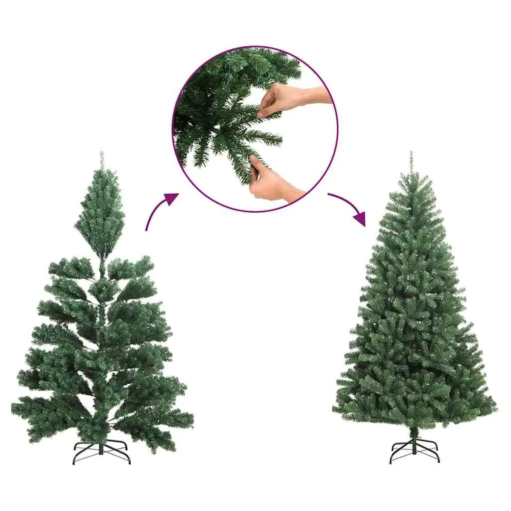 Artificial Half Christmas Tree with Stand Pink 120 cm Indoor Holiday Decor
