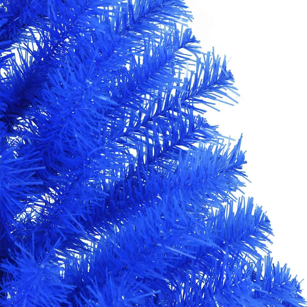 Artificial Half Christmas Tree Half-Round Wall-Mounted 150cm Blue