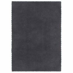 Rectangular Cotton Rug Anthracite 120x180 cm Rope Woven Floor Mat Living Room