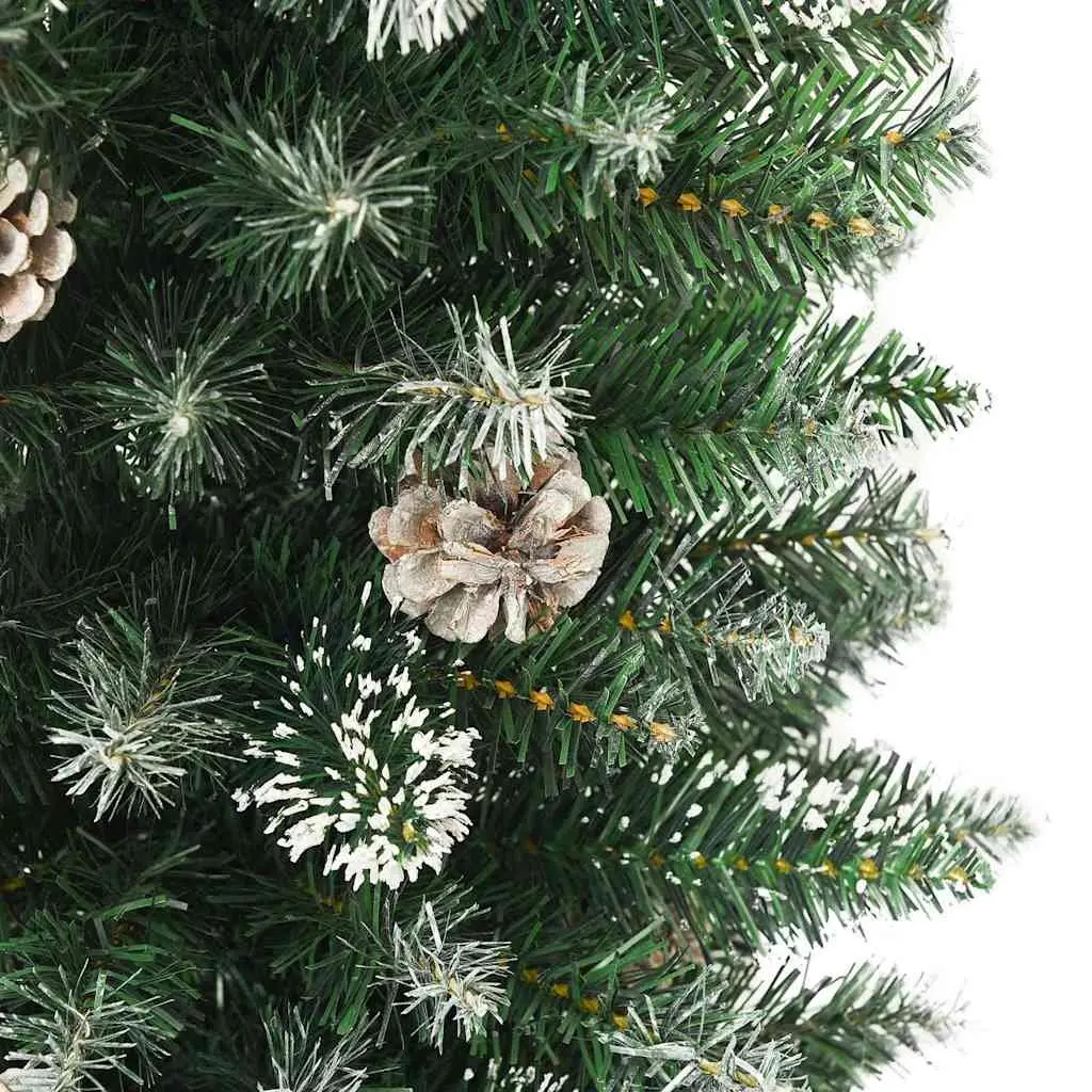 Artificial Christmas Tree Slim Profile 120cm Green PVC Holiday Home Decor