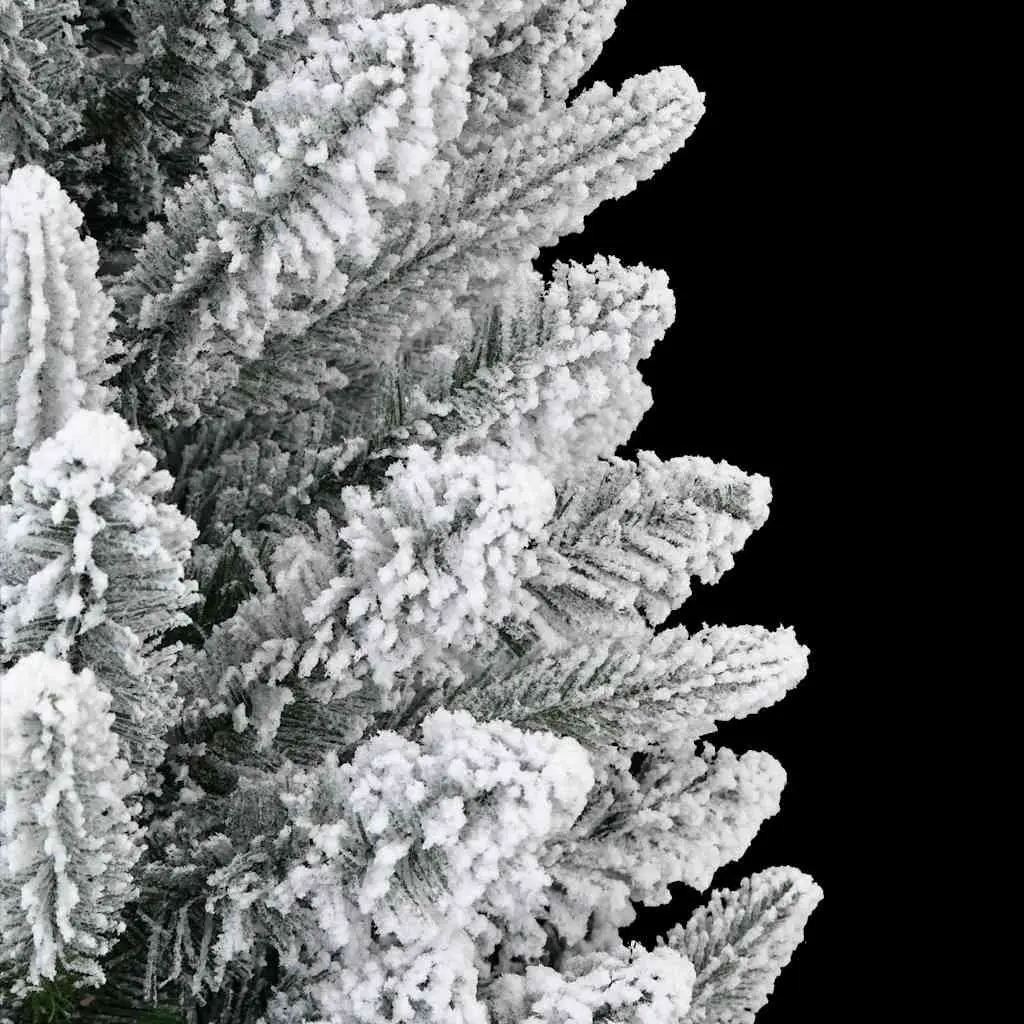 Artificial Christmas Tree 210cm White Flocked Snow PVC PE Hinged Branches