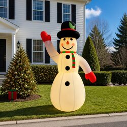 Inflatable Christmas Snowman with LED Lights 455cm Outdoor Holiday Yard