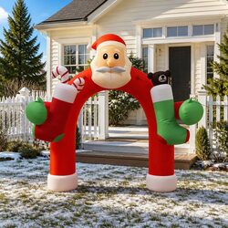Christmas Inflatable Arch Gate 320cm LED Lights Outdoor Holiday Yard Decoration