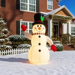 Inflatable Snowman Christmas Decoration 240cm LED Lights Yard Holiday Display