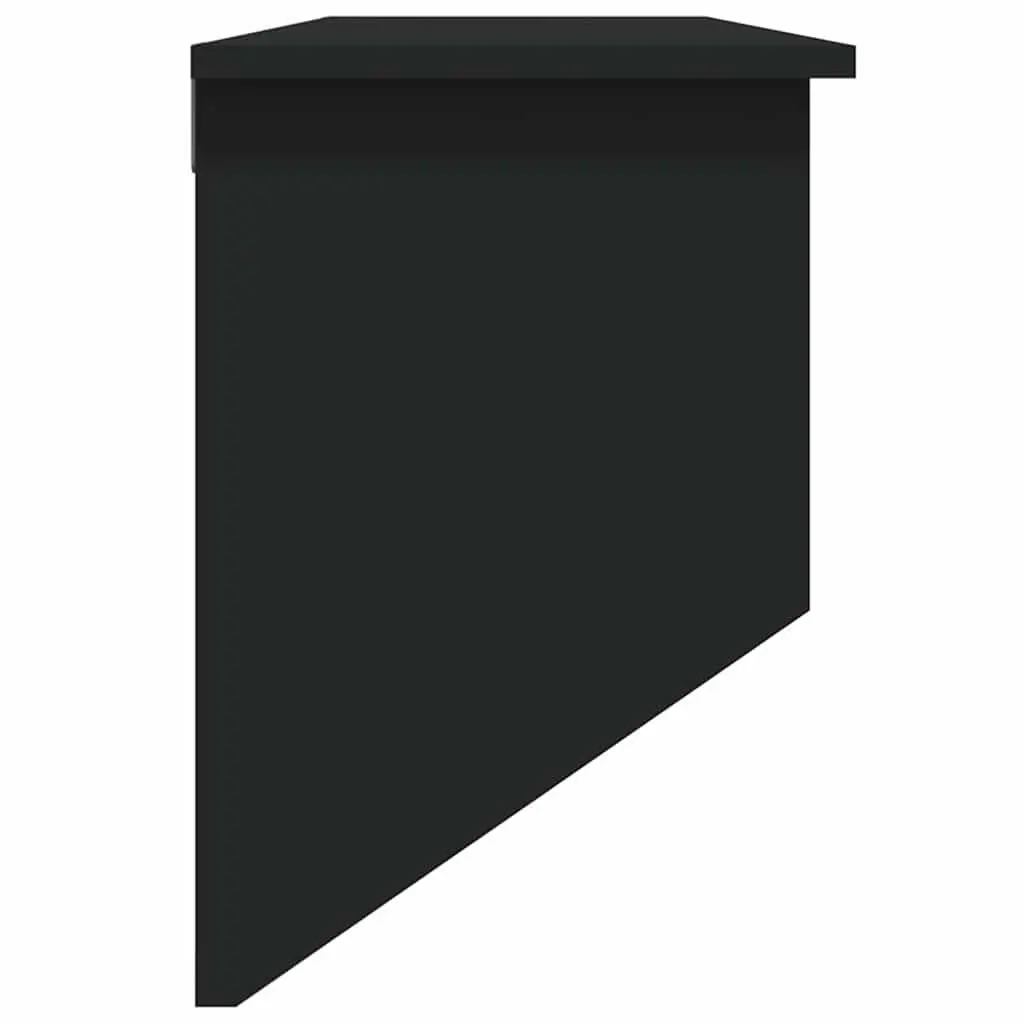 Wall-mounted Coat Rack with Storage Compartments and Hooks Black