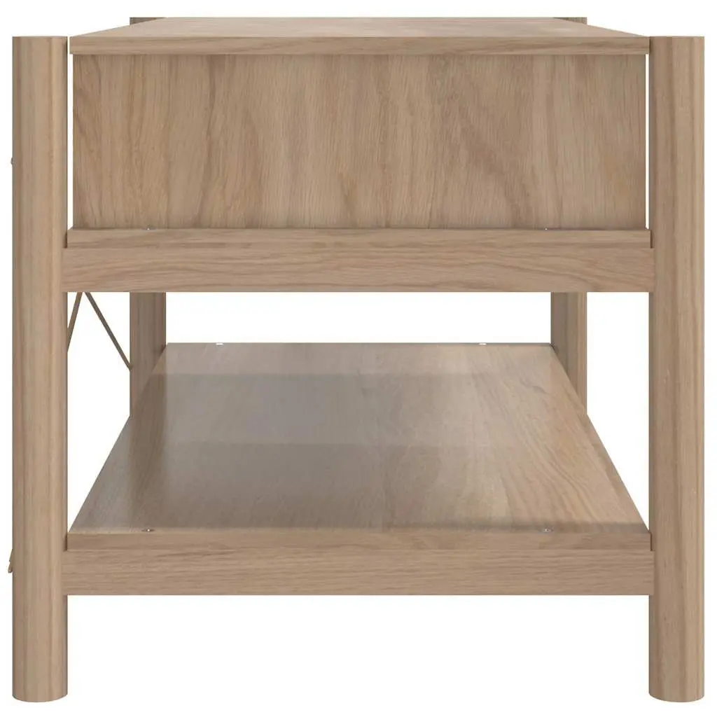 Coffee Table with Storage Engineered Wood Brown