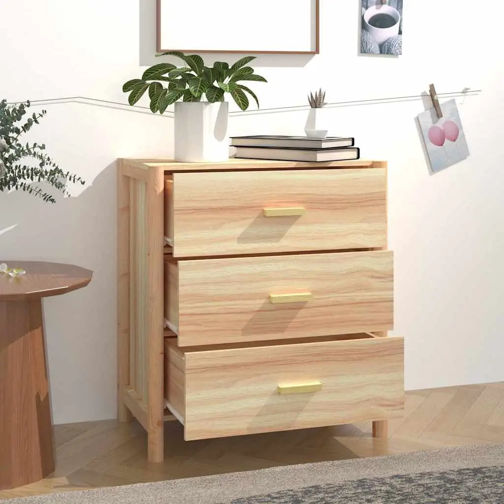 Sideboard Engineered Wood Storage Cabinet 62x38x70 cm Brown Home Furniture