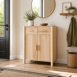 Brown Sideboard 62x38x75cm Storage Cabinet Engineered Wood Home Furniture