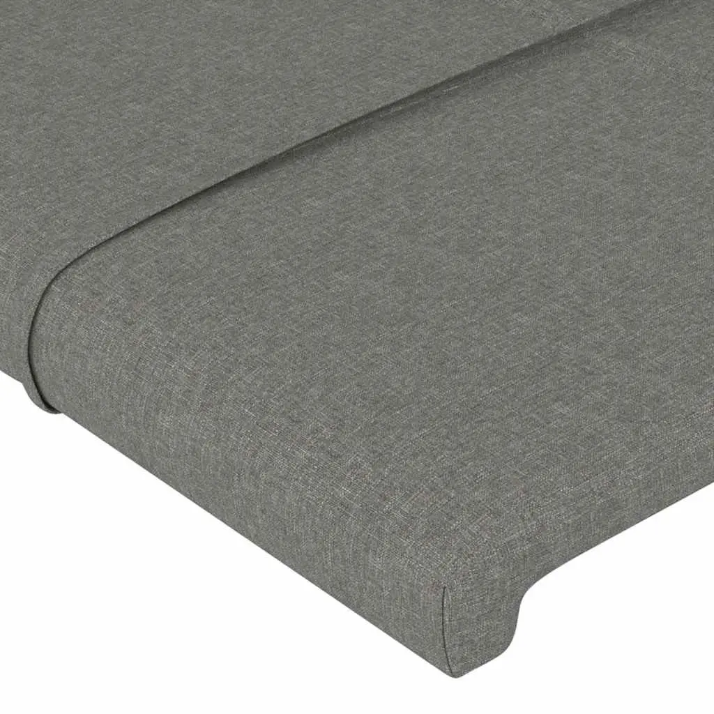 Headboard Fabric Adjustable Height 100cm Dark Grey