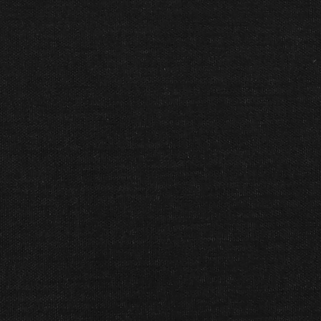Black Fabric Headboard 200cm Wide Adjustable Height Wooden Legs Bedroom Bed