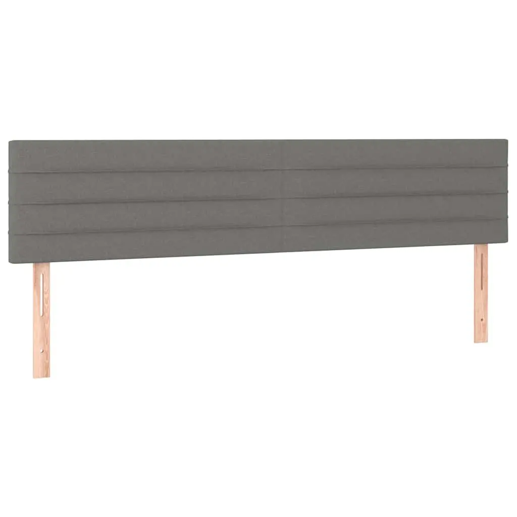 Fabric Headboard Adjustable Height Grey Breathable Fabric Wooden Legs Bedroom Furniture