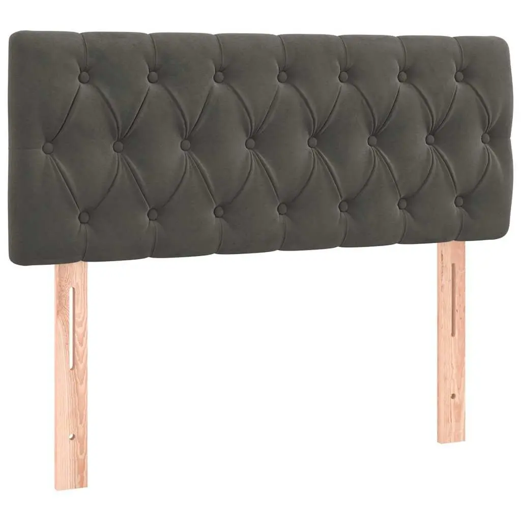 Headboard Velvet Grey 100cm Upholstered Bedroom Furniture Back Support