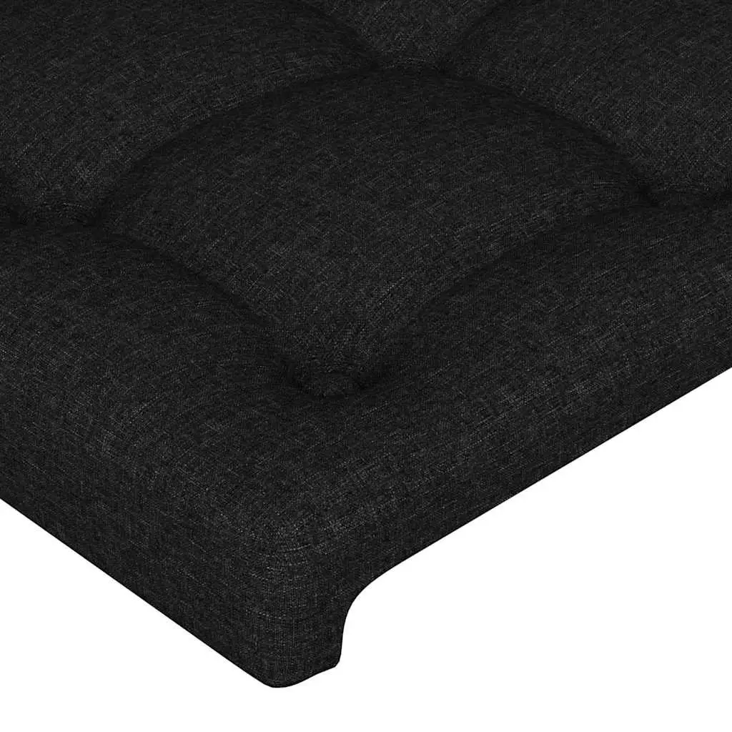 Headboard Adjustable Height 100 cm Black Fabric Bedroom Bed Support