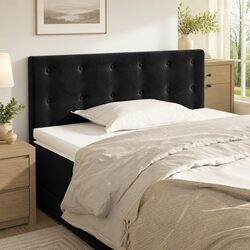 Headboard 100 cm Black Velvet Bed Furniture Bedroom Upholstered Backrest Support
