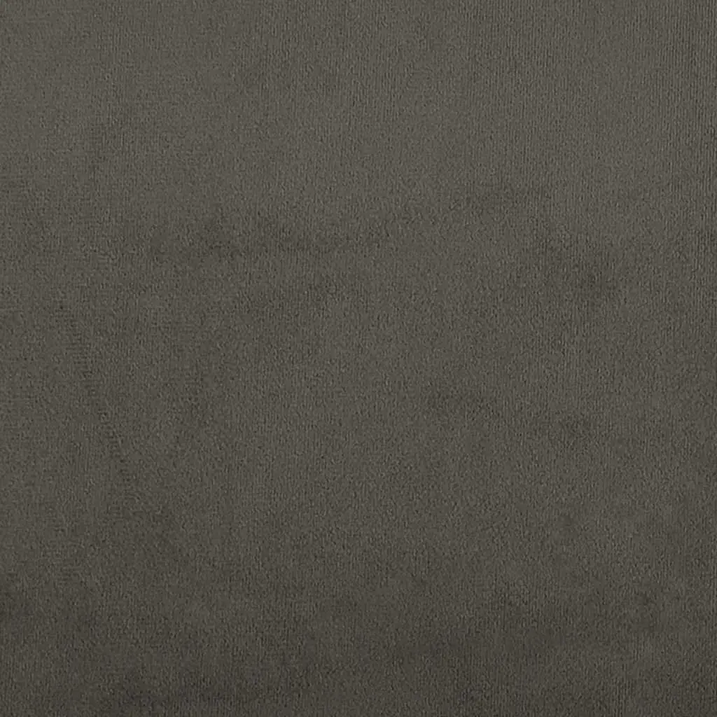 Bench Velvet Padded Seat Dark Grey