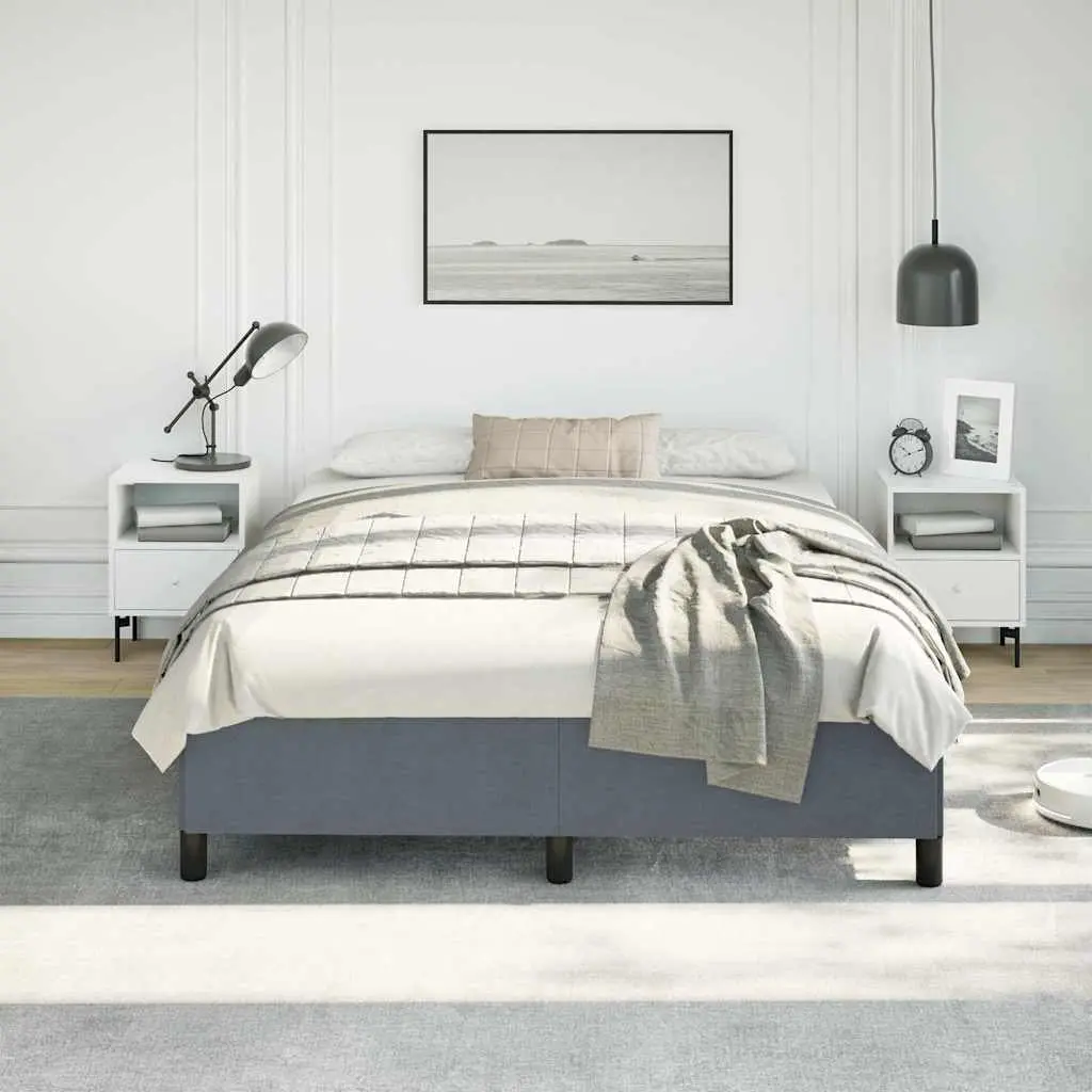 Queen Bed Frame Grey Velvet Upholstered 152x203cm