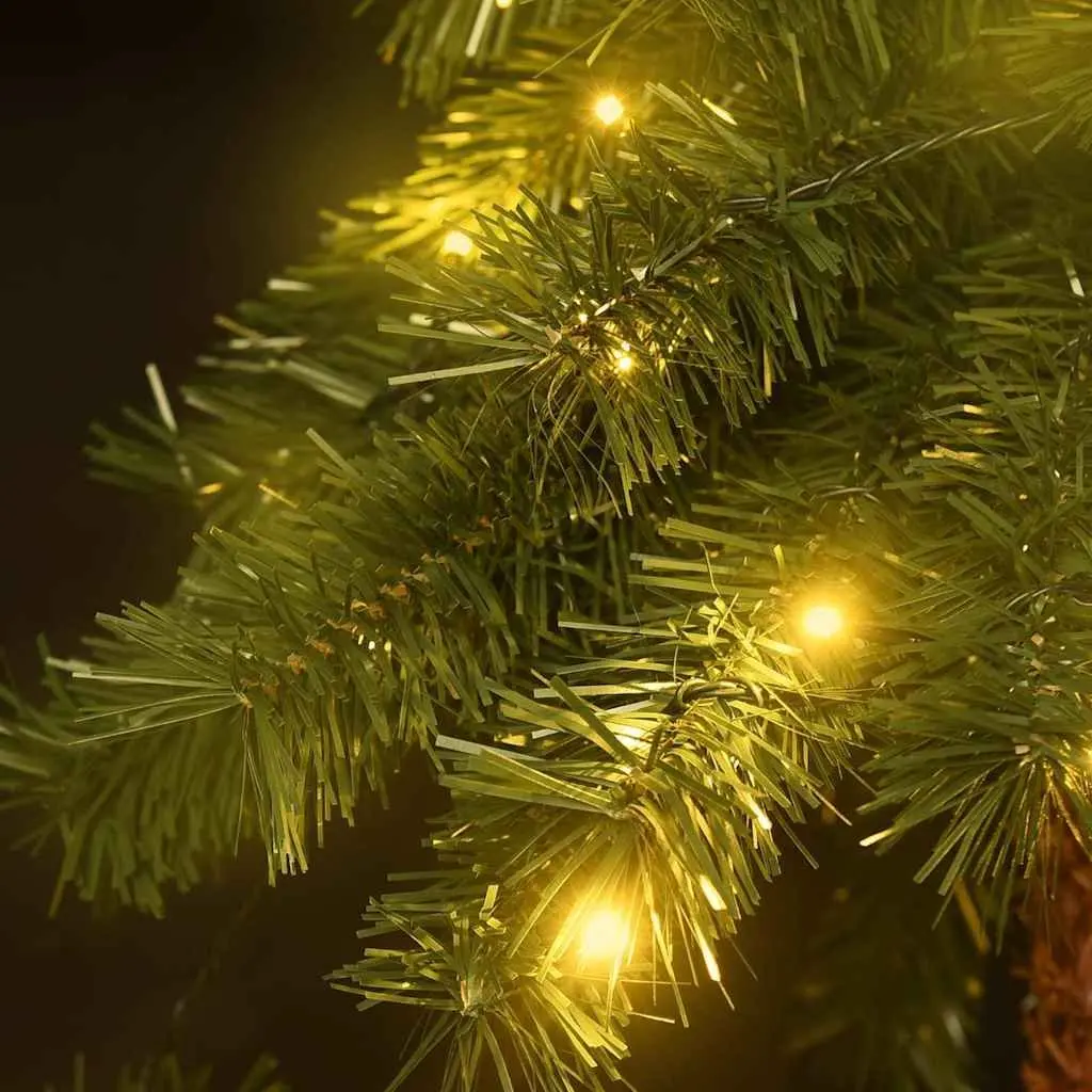 Artificial Christmas Tree 180cm Green with LED Lights Stable Stand