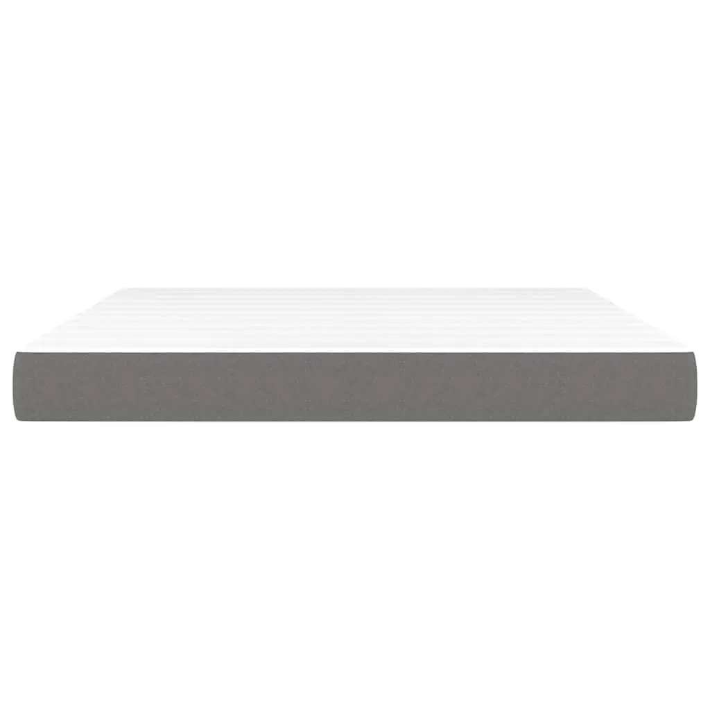 Pocket Spring Bed Mattress Medium Firm Grey 152x203x20cm Fabric