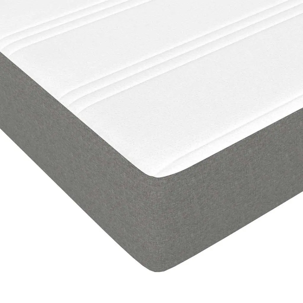 Pocket Spring Bed Mattress Medium Firm Grey 152x203x20cm Fabric