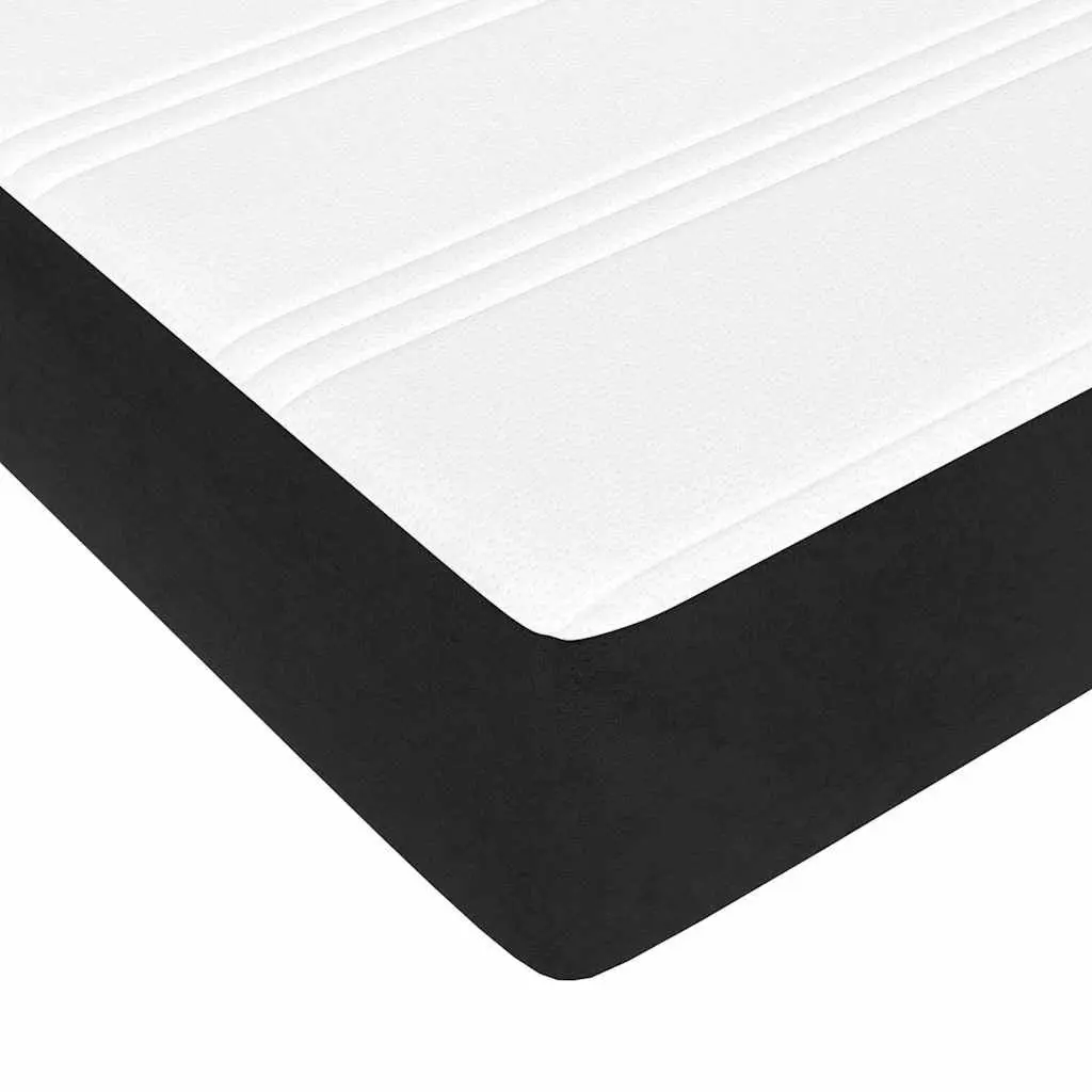 Pocket Spring Bed Mattress Medium Firmness Queen Size Black Velvet 153x203x20cm