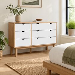 Drawer Cabinet Chest of Drawers 6 Storage Drawers Scandinavian Style Home