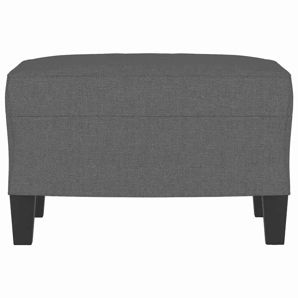 Footstool Dark Grey 60x50x41 cm Fabric Foot Rest Stool Ottoman Living Room