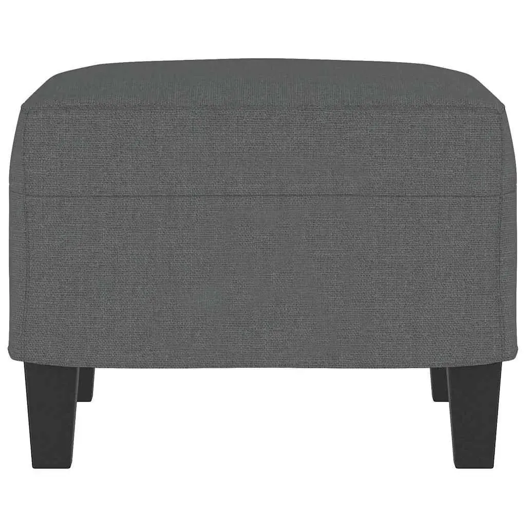Footstool Dark Grey 60x50x41 cm Fabric Foot Rest Stool Ottoman Living Room