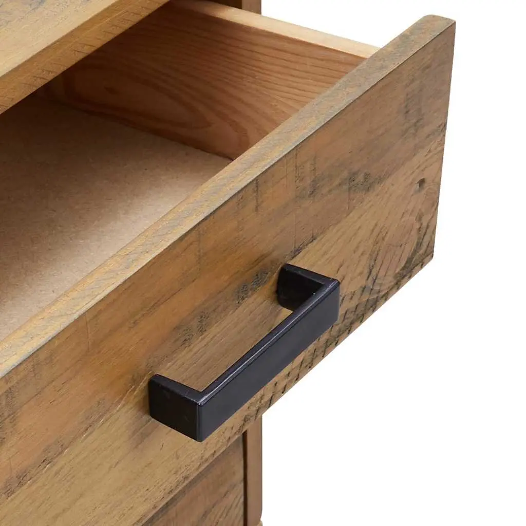 Bedside Table Solid Pinewood Brown Vintage Industrial 40x30x55 cm