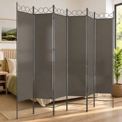 6-Panel Room Divider Anthracite Foldable Privacy Screen Partition 240x200cm