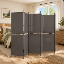 Room Divider 6-Panel Folding Screen Partition Privacy Space Anthracite 300x180cm