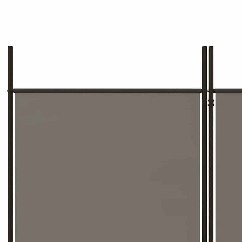4-Panel Room Divider Screen Foldable Fabric Anthracite 200 x 200 cm