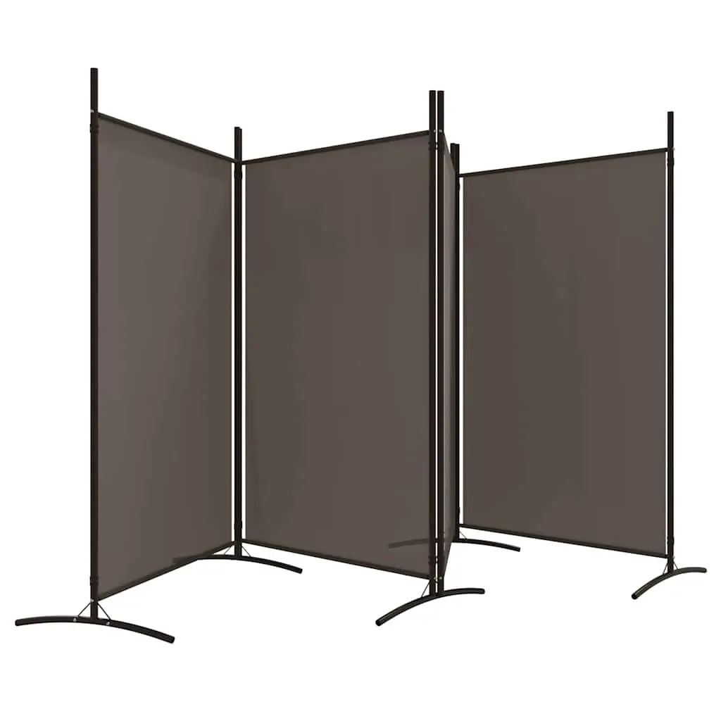 4-Panel Room Divider Folding Privacy Screen Fabric Anthracite
