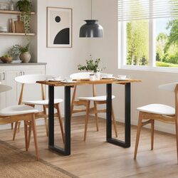 Solid Wood Acacia Dining Table 110x50x76cm Natural Brown Kitchen Room Furniture