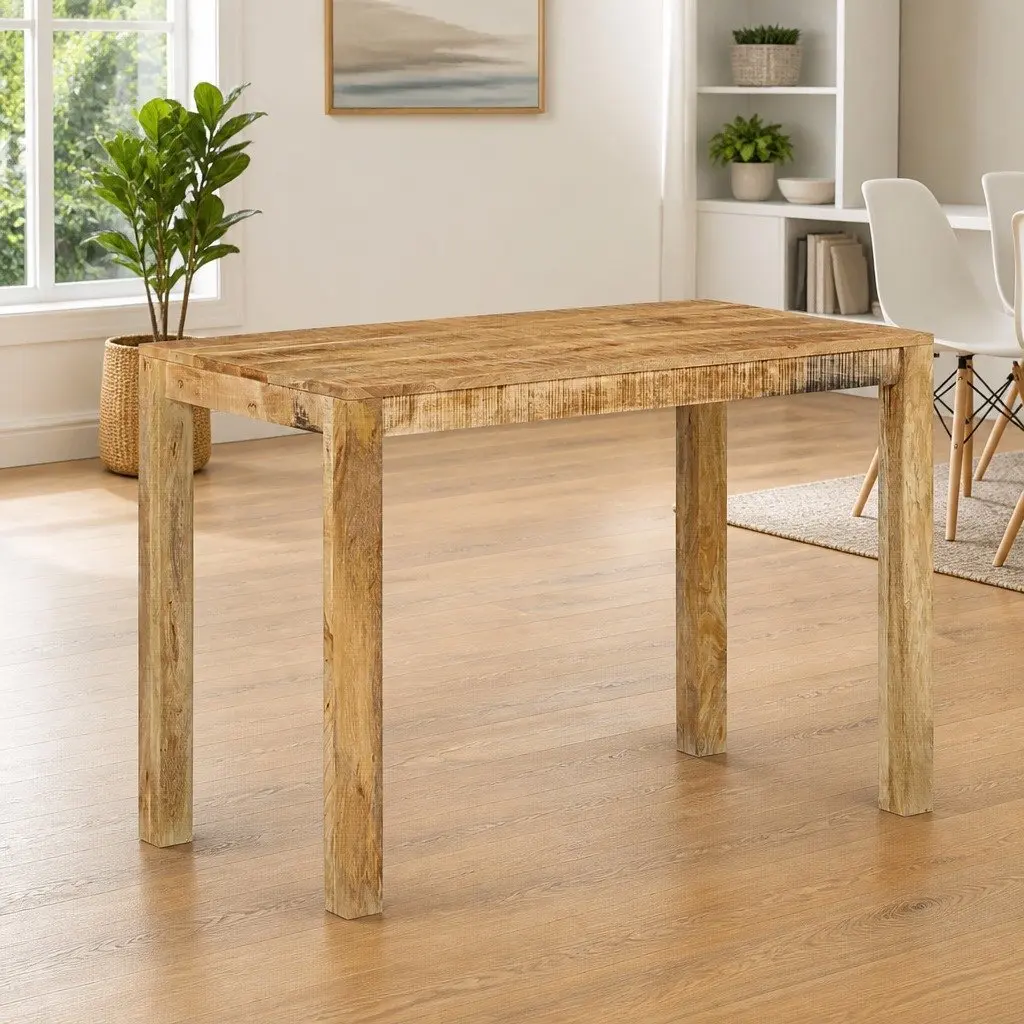 Dining Table Solid Mango Wood 110x55x76 cm Brown