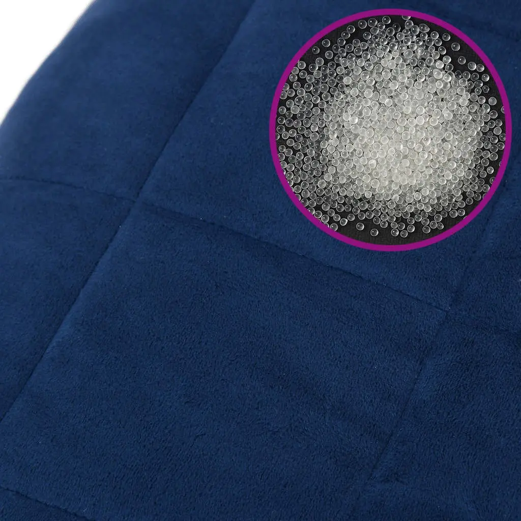 Weighted Blanket Sleeping Aid 150x200 cm Blue 7 kg Pressure Relief Comfort