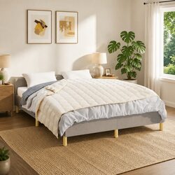 Weighted Blanket Light Cream 150x200 cm 7 kg Soft Sleep Comfort Bedding