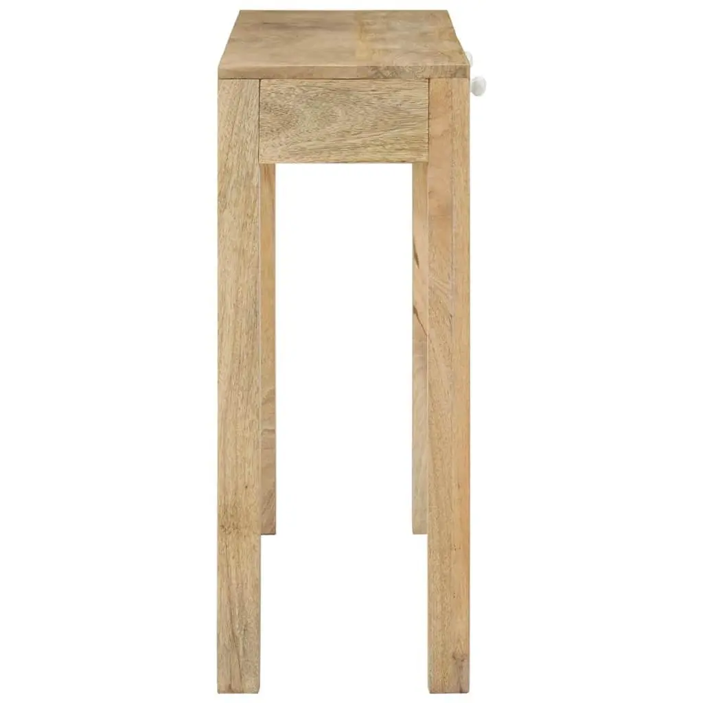 Console Table Solid Mango Wood 110x30x75 cm Brown with 2 Storage Drawers
