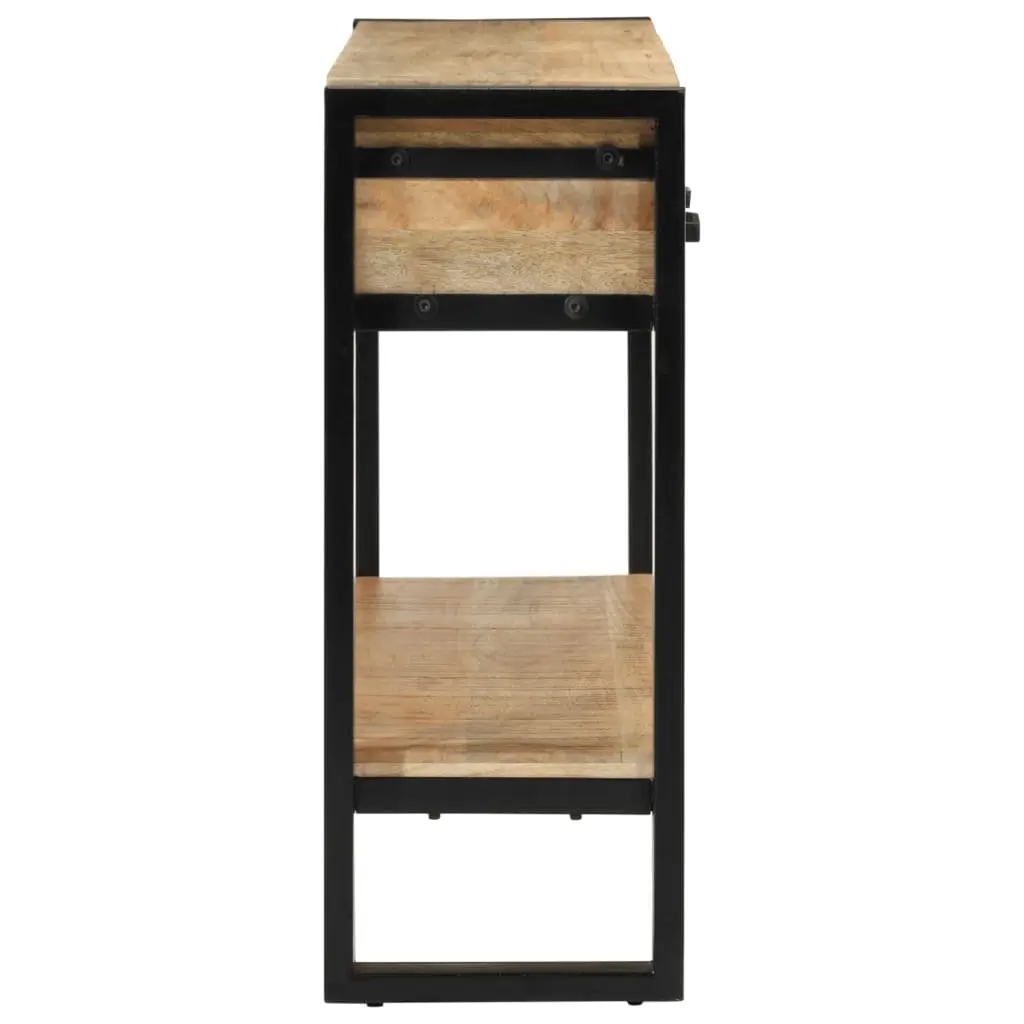 Console Table Solid Mango Wood 110x30x76cm Brown Entryway Hall Side Table with Drawers