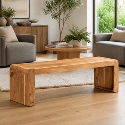TV Stand 110x33x33 cm Solid Acacia Wood Rustic Farmhouse Living Room Media Unit