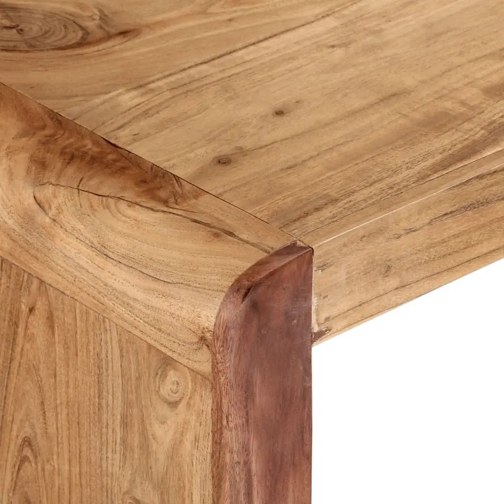 TV Stand Solid Acacia Wood Rustic Farmhouse 110x33x33 cm Brown