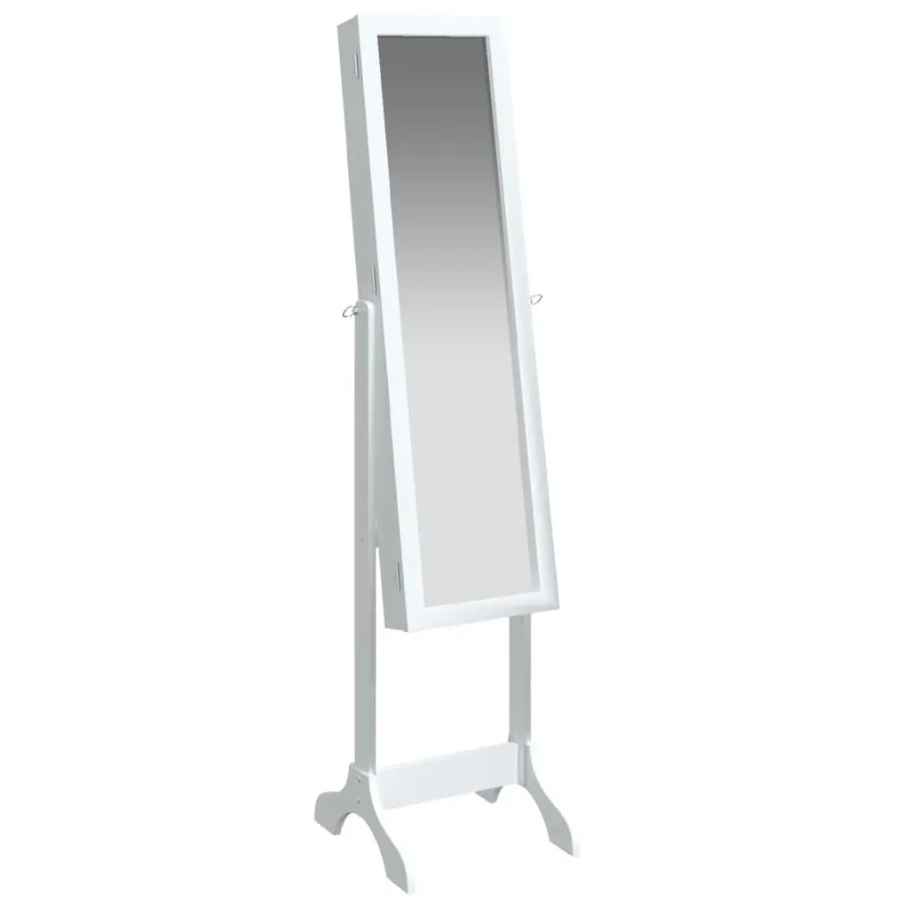 Free-Standing Floor Mirror White Hallway Bedroom Dressing Room Decor Storage