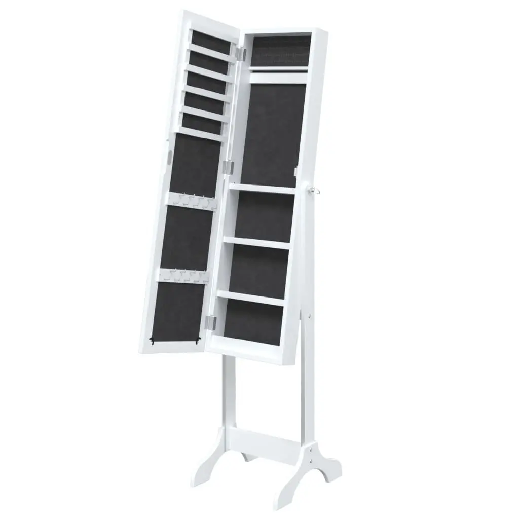 Free-Standing Floor Mirror White Hallway Bedroom Dressing Room Decor Storage