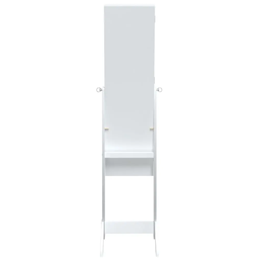 Free-Standing Floor Mirror White Hallway Bedroom Dressing Room Decor Storage