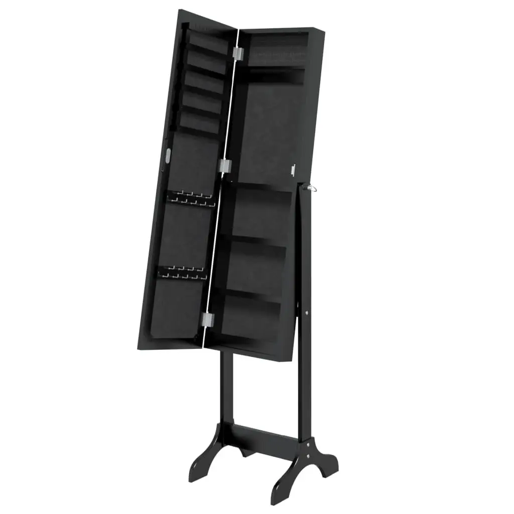 Free-Standing Mirror Black Floor Hallway Bedroom Dressing Room Decor 34x37x146cm
