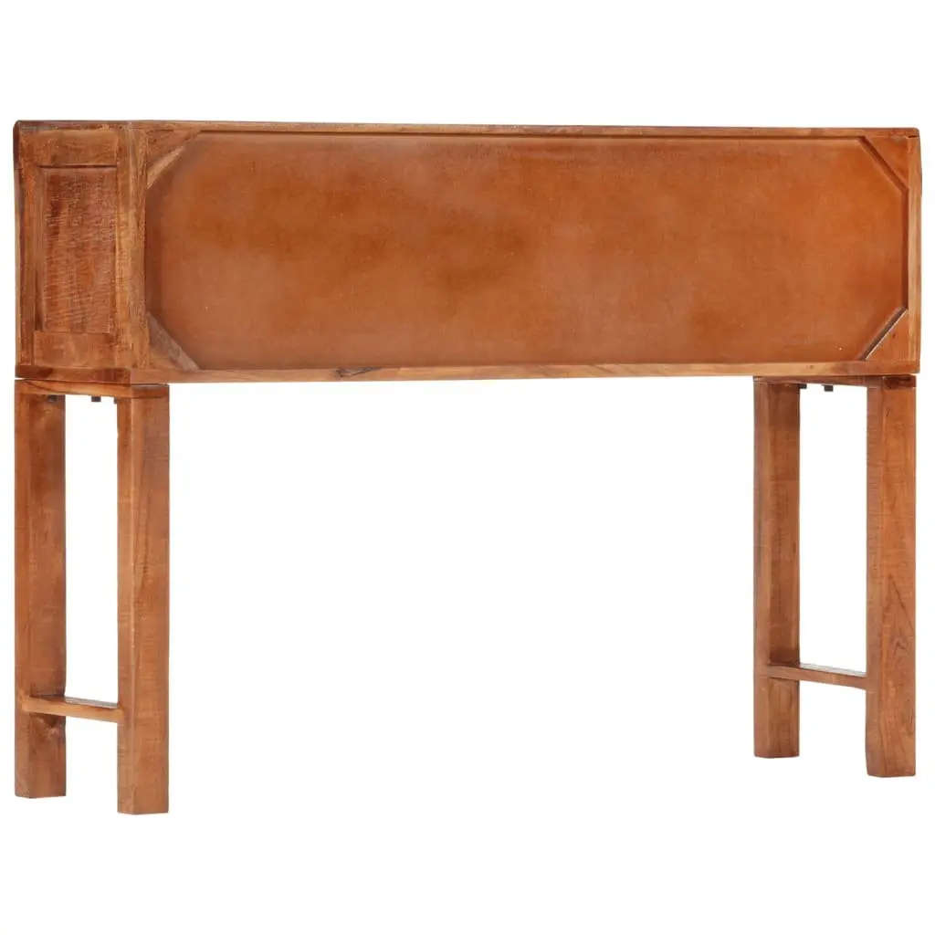 Solid Wood Console Table Storage Drawers 120x32x80cm Brown