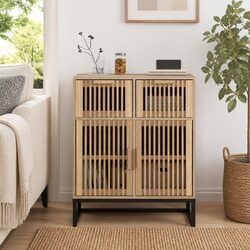 Storage Sideboard Cabinet 60x30x75 cm Brown Engineered Wood Furniture with Doors