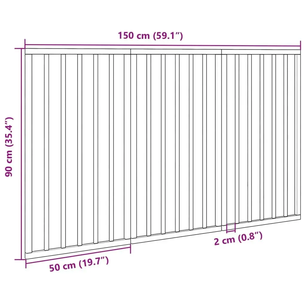 Dog Gate Foldable 3 Panels 150cm Brown Poplar Wood Pet Safety Barrier