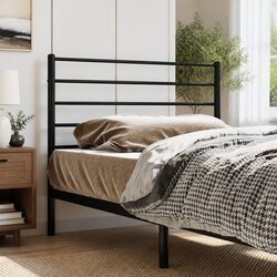 Metal Headboard Black 90 cm Bed Frame Header Bedroom Furniture Stylish Design
