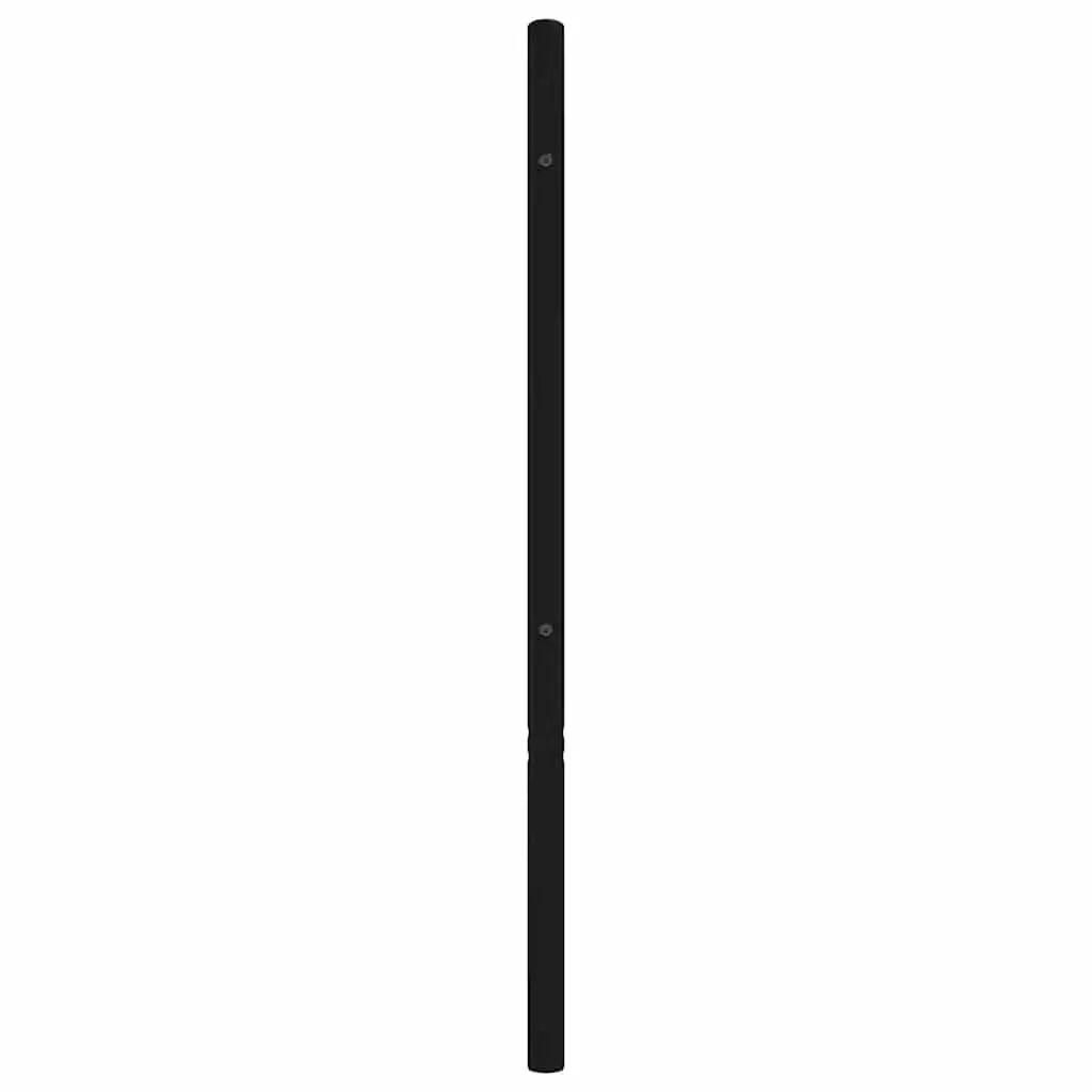Metal Headboard Black 90cm Powder-Coated Steel Frame Bedroom Furniture
