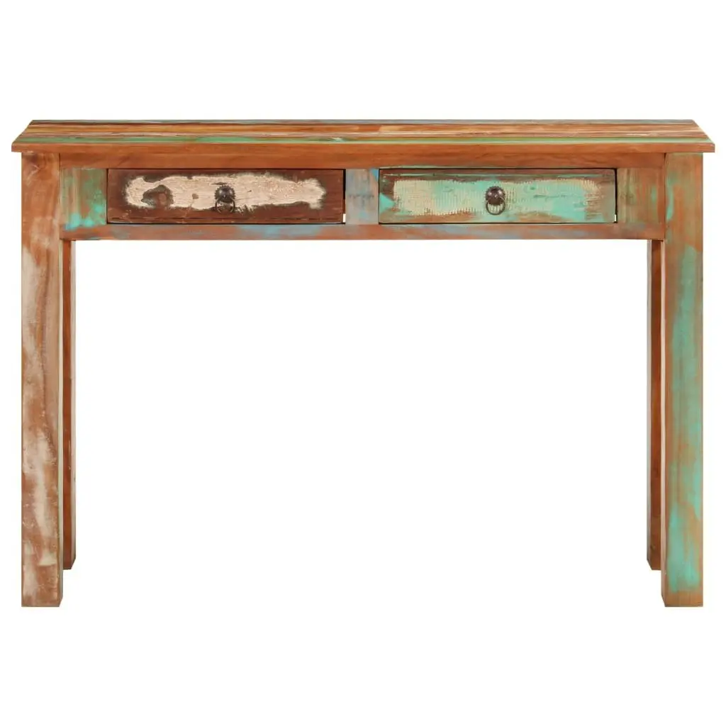 Console Table Solid Reclaimed Wood 110x30x75 cm Brown Entryway Hallway Storage Drawers